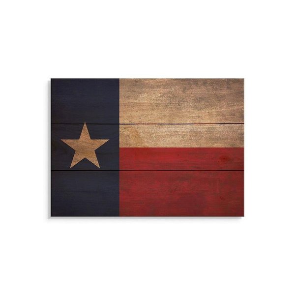 Wile E. Wood 15 x 11 in. Texas State Flag Wood Art FLTX-1511